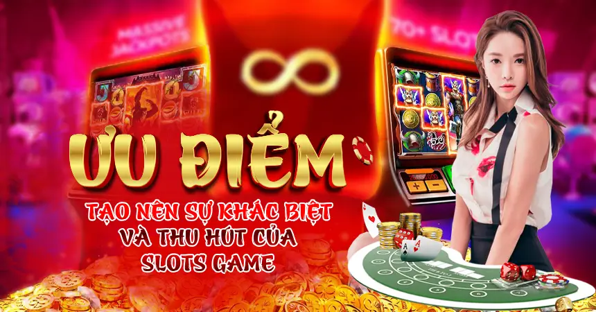 Ưu điểm tạo nên sự khác biệt và thu hút của Slots game