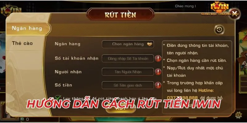 Hướng dẫn cách rút tiền