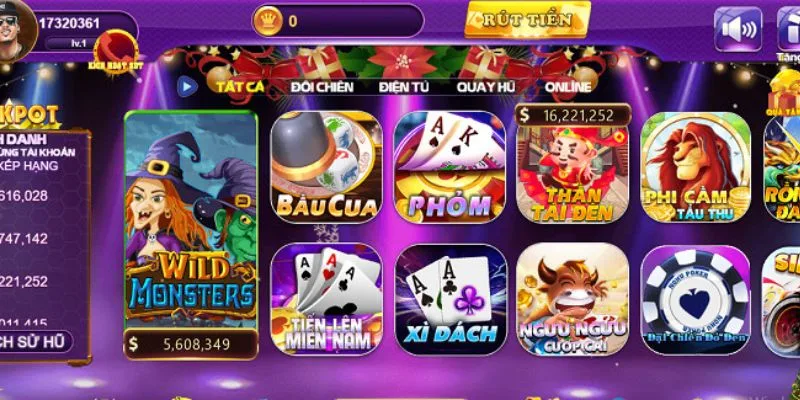 Sảnh trò chơi được yêu thích nhất tại 68 Game Bài