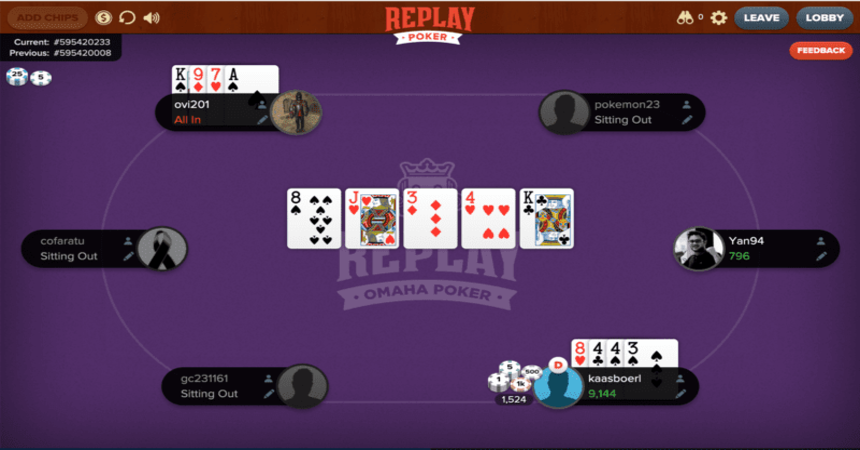 Luật chơi Poker Omaha hold 'em gồm 5 vòng